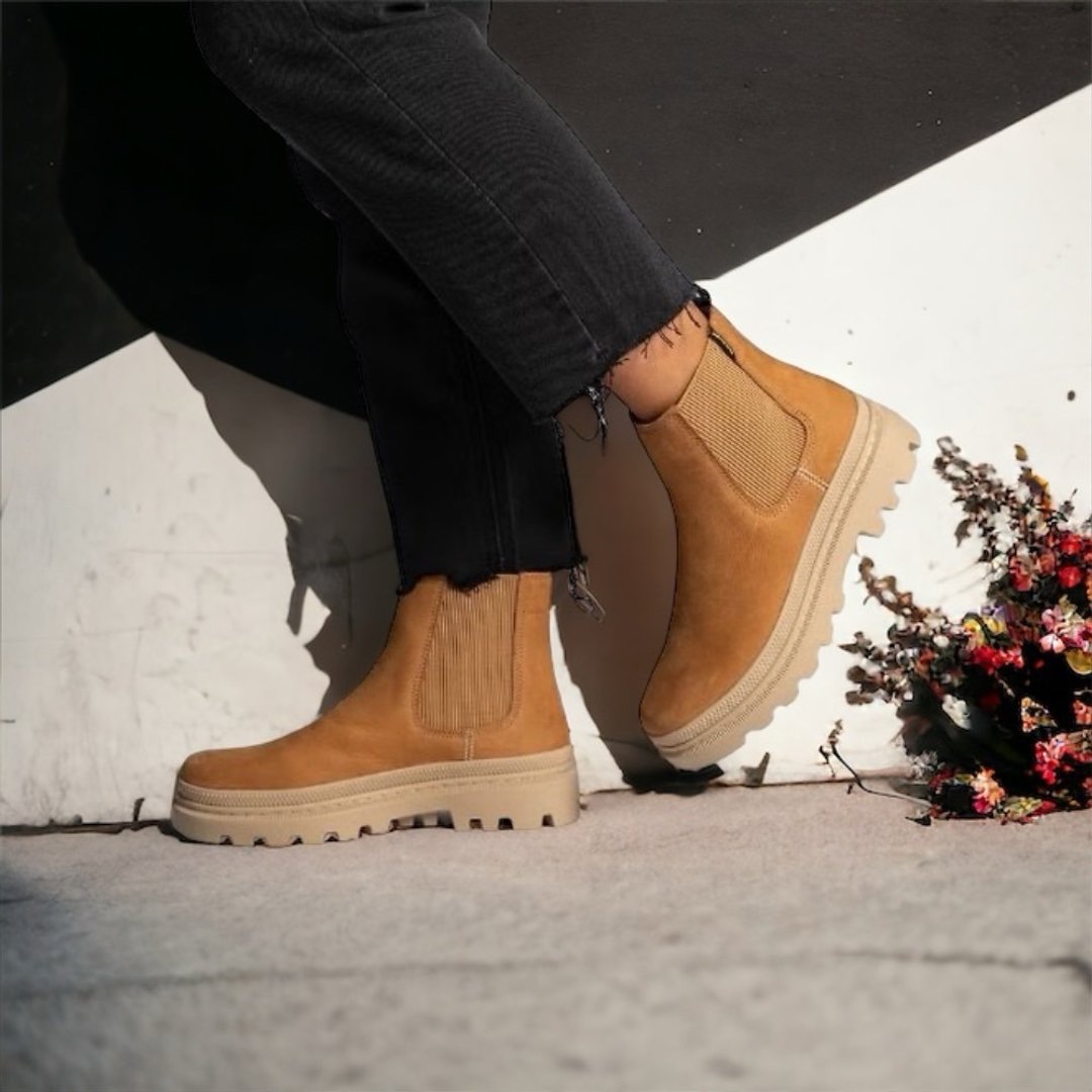 PALLADIUM CHELSEA 女款皮革质感时尚优雅踝靴98915 - 女款短靴 - 真皮 黑色