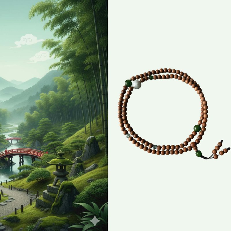 【设计理念_和风古韵】印度老山檀香多圈手串6mm(迈索尔产区) - 手链/手环 - 其他材质 