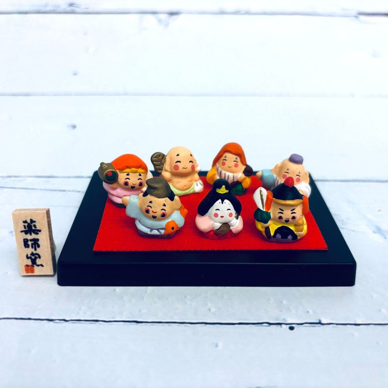 七福神-日本吉祥物 招财 送礼 开运 开店礼 摆饰 - 玩偶/公仔 - 陶 