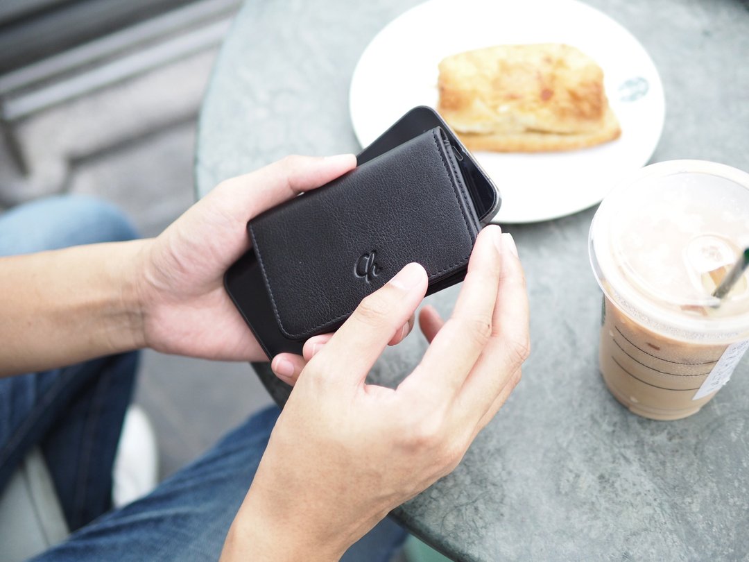Classic card (Black) : Namecard case, card case, cow leather - 其他 - 真皮 黑色