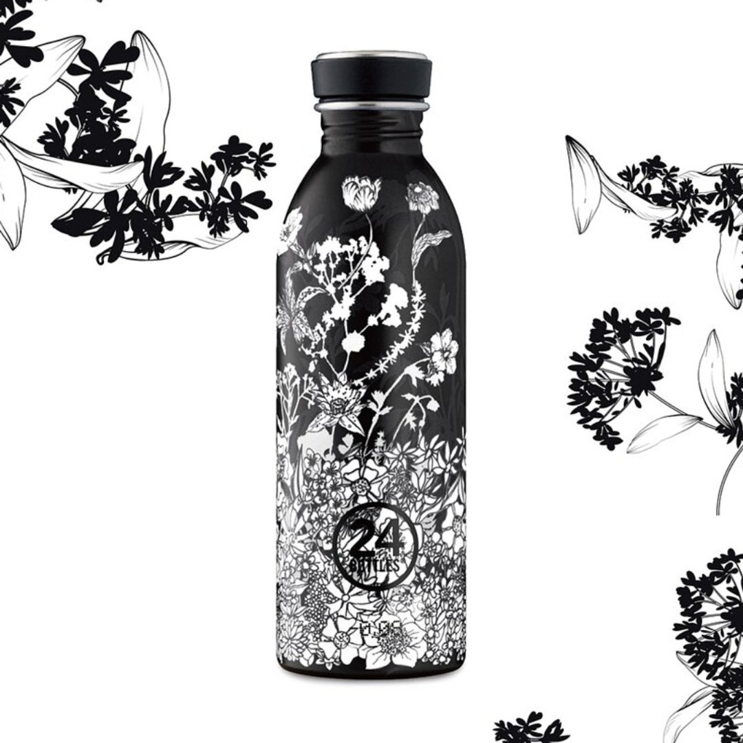 【URBAN超轻量羽毛系列】黑色电影 Noir - 500ml不锈钢瓶 - 水瓶/水壶 - 不锈钢 白色