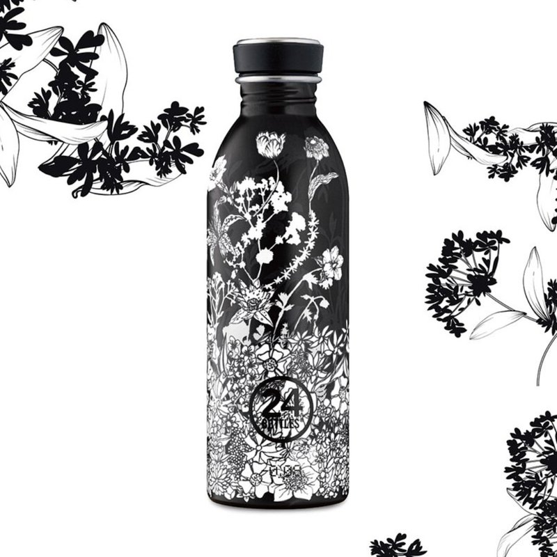 【URBAN超轻量羽毛系列】黑色电影 Noir - 500ml不锈钢瓶 - 水壶/水瓶 - 不锈钢 白色
