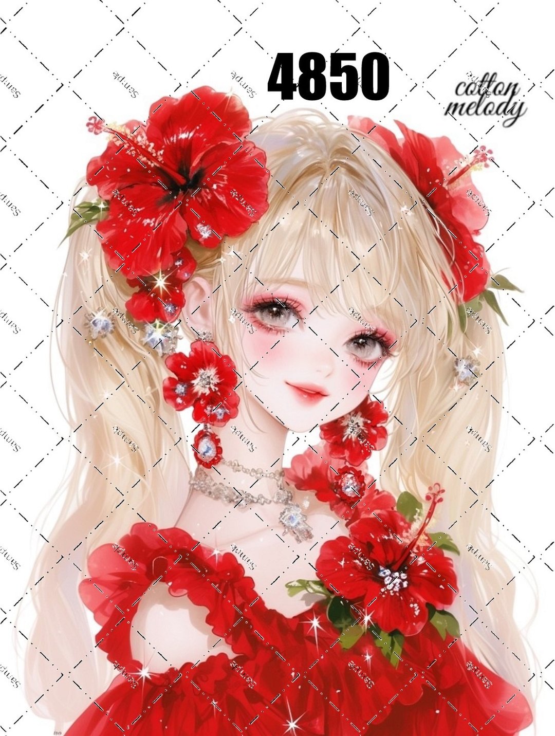 original sticker no.4850 人物贴纸 原创贴纸 原创人物贴纸 装饰贴纸 cotton melody - 贴纸 - 纸 