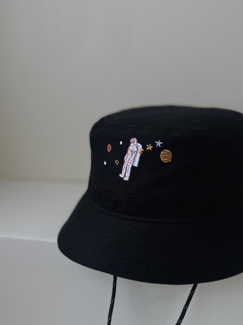 Eco-Friendly 刺绣环保渔夫帽 Spaceman 宇航员 - 帽子 - 棉．麻 绿色