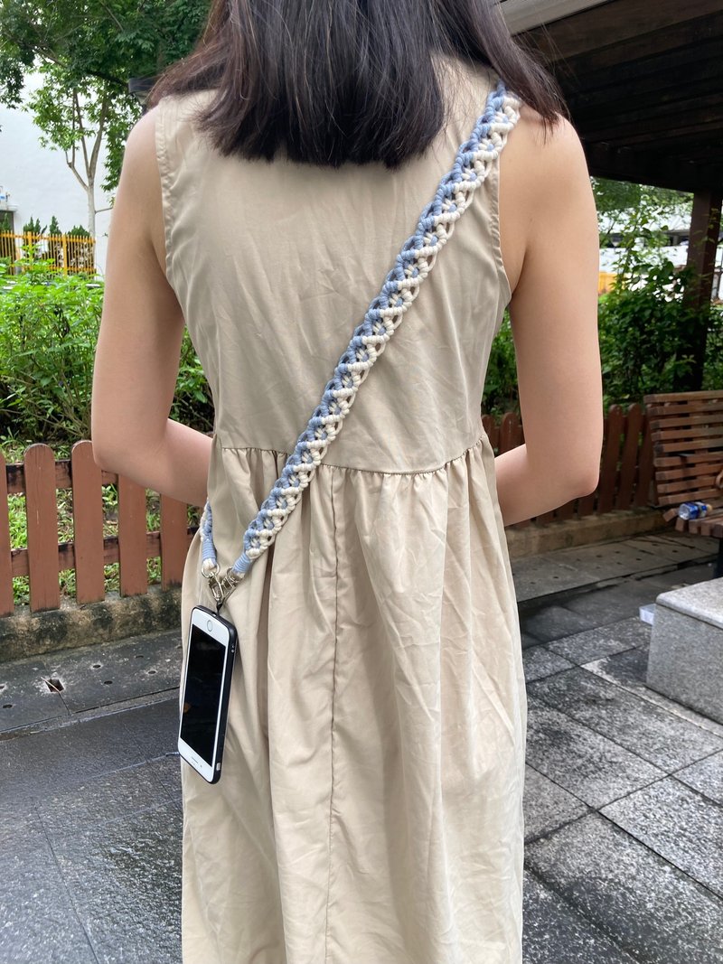 【定制化】菱形 长款 手机挂绳 手工编织 电话绳 - 挂绳/吊绳 - 棉．麻 