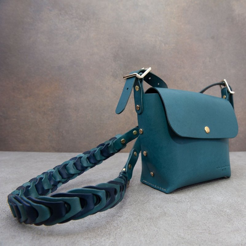 侧背包 邮差包 斜背 女用皮包 真皮背带 - 侧背包/斜挎包 - 真皮 黑色