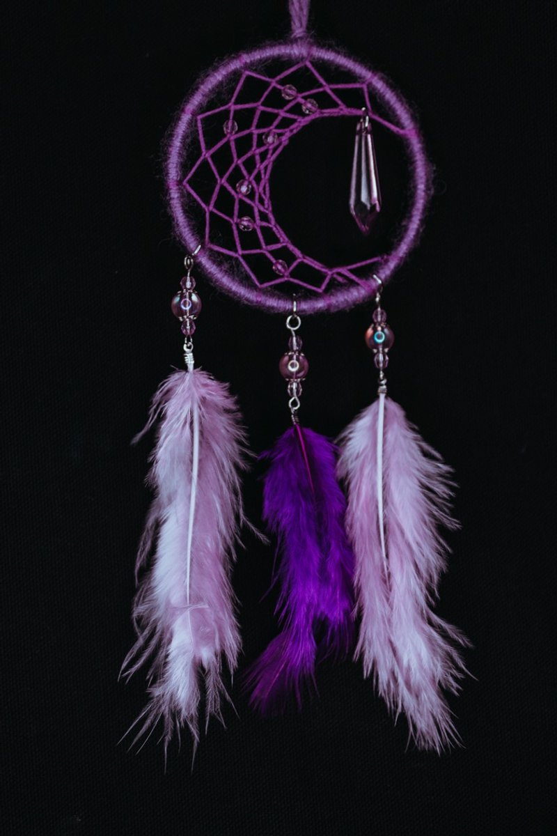 纯手工捕梦网 Handmade Dreamcatcher－【月亮－葡萄】 - 摆饰 - 其他材质 紫色