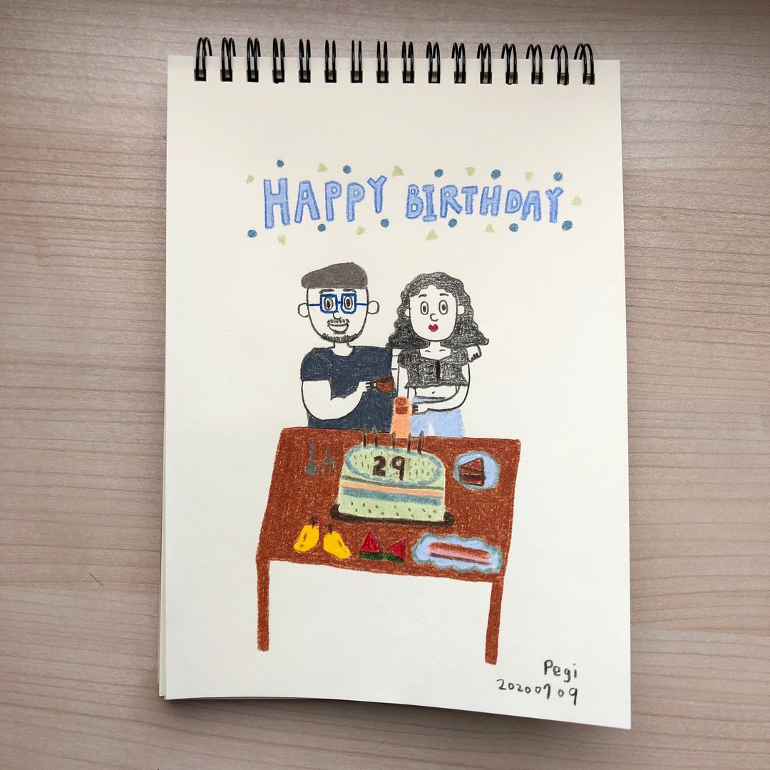 定制化人像插画 | 情人节礼物 生日礼物 周年纪念礼物 毕业礼物 - 卡片/明信片 - 纸 多色