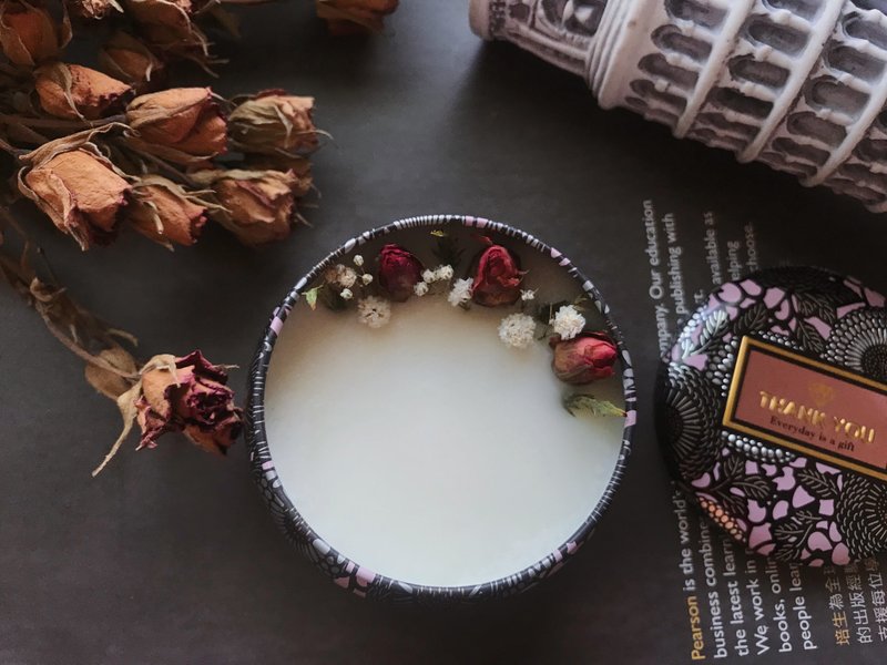 手作疗愈课程-燥花天然精油Spa大豆蜡烛近台中科博馆 - 香薰/精油/线香 - 其他材质 橘色