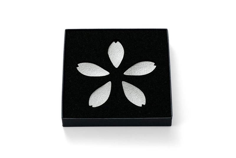 樱花花瓣筷架组 - 五入 - 筷子/筷架 - 贵金属 银色