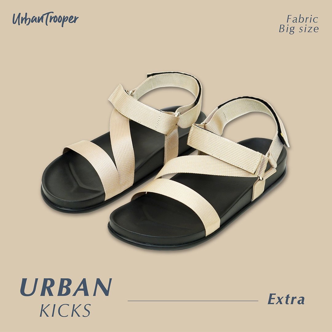Urban Trooper,  Urban Kicks, (Cream) - 拖鞋 - 防水材质 卡其色