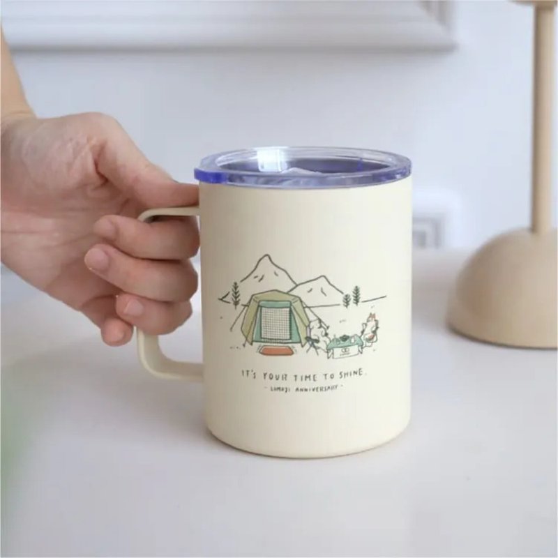 日常水杯【品牌不锈钢保温随行杯350ml】轻松补水好伙伴 - 保温瓶/保温杯 - 不锈钢 白色