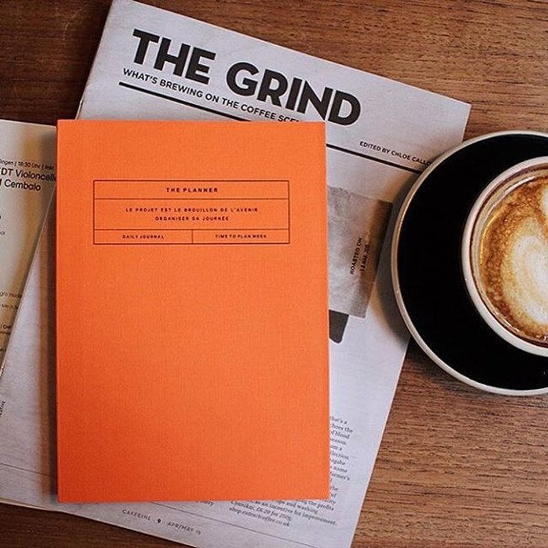 敲敲-Seeso 时报刊物-复古计划本日志V2-夕阳橘,SSO33422 - 笔记本/手帐 - 纸 橘色