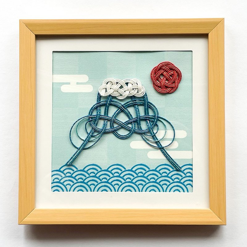 欣赏日本风景水引迷你框架富士山 - 海报/装饰画/版画 - 纸 蓝色