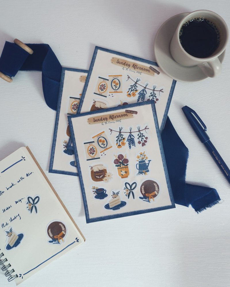 Sunday Afternoon 手绘贴纸 - 贴纸 - 纸 
