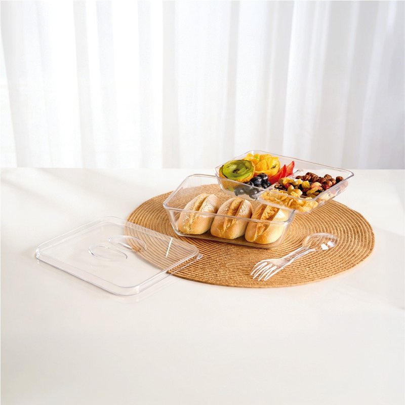 【哩皿生活】Tritan餐盒 保鲜盒 野餐盒 午餐盒 环保餐盒 可微波 - 便当盒/饭盒 - 塑料 透明