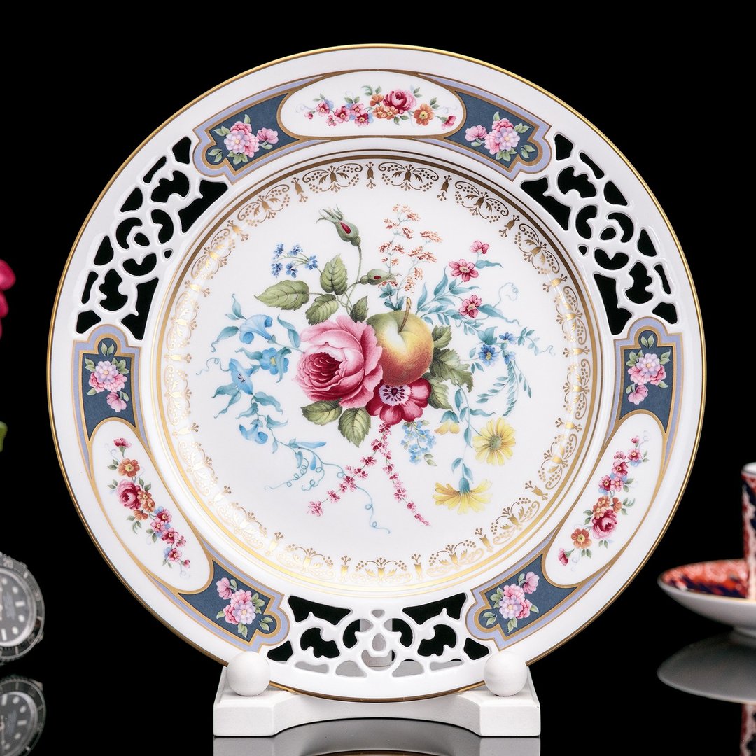 英国制斯波德Spode 200周年庆丰饶盛世镂空雕花限量收藏骨瓷盘 - 摆饰 - 瓷 