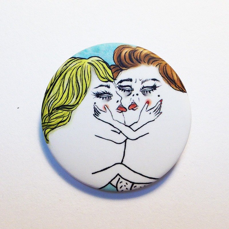 恋恋蛋蛋香 徽章 - 徽章/别针 - 塑料 白色