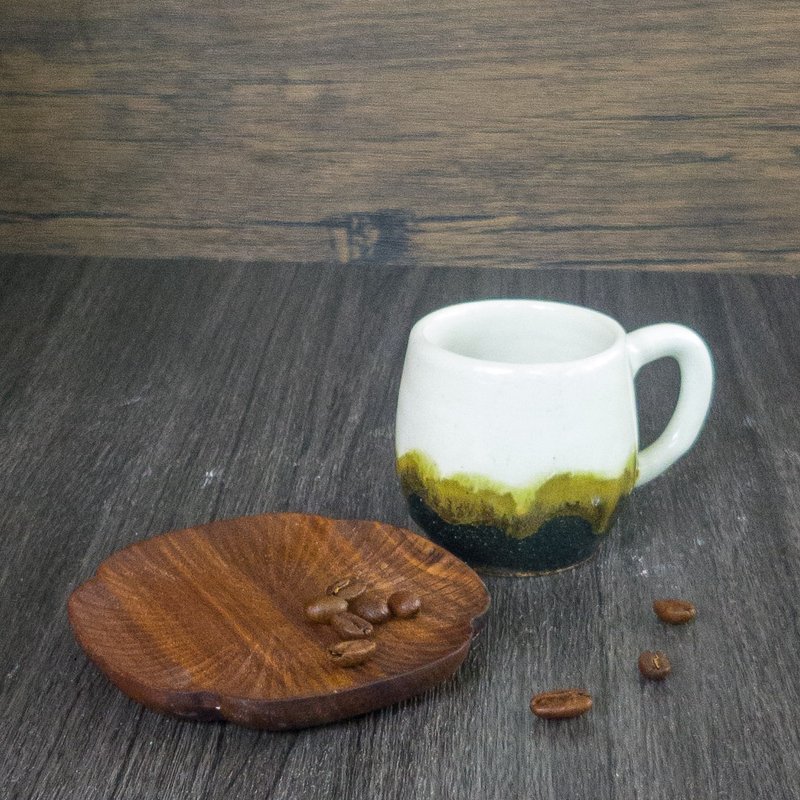 闪烁流水浓缩咖啡对杯 - 咖啡杯/马克杯 - 陶 绿色