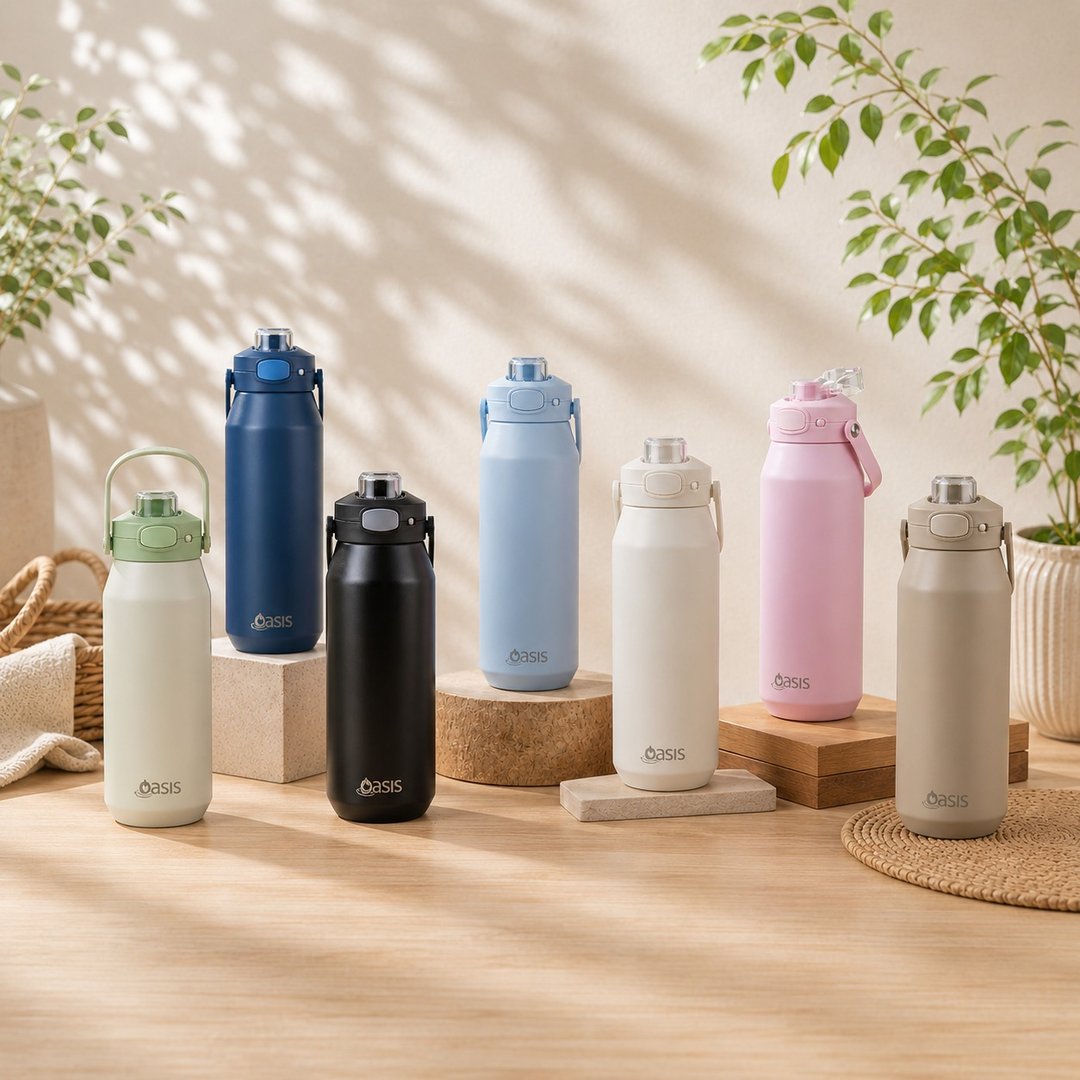 澳洲 Oasis 三层陶瓷弹盖保温/保冰瓶 750ml - 保温瓶/保温杯 - 不锈钢 多色