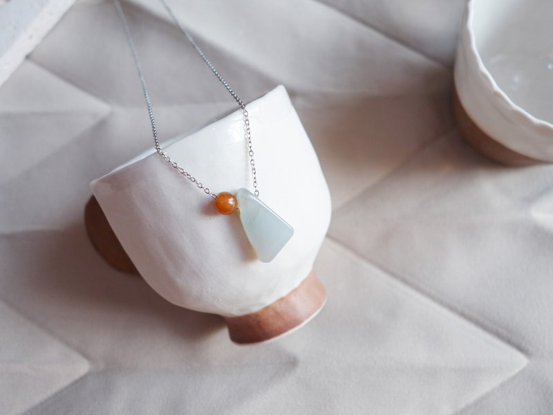 日出山丘翡翠项链・缅甸玉・天然石 - 项链 - 玉石 