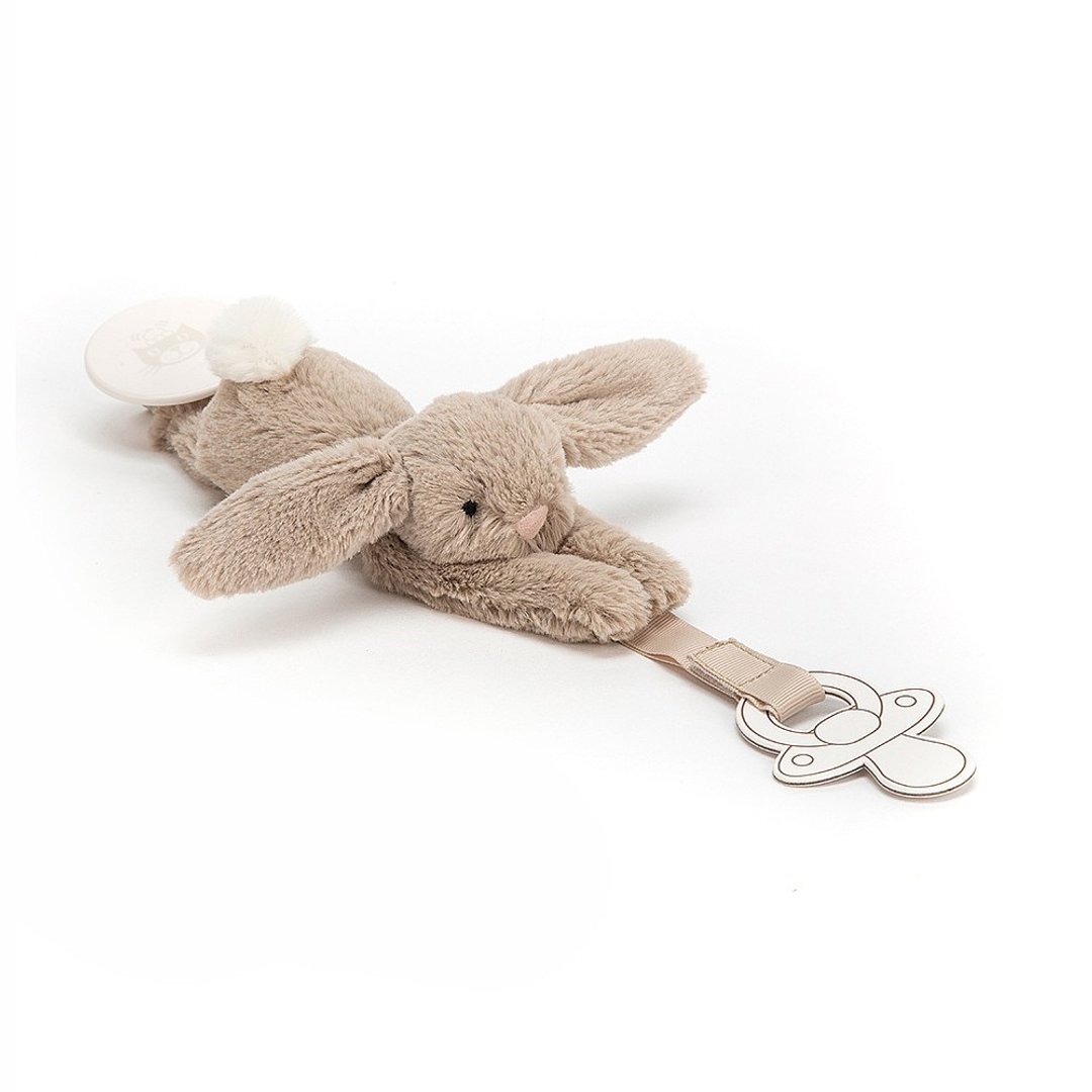 Jellycat 奶嘴好朋友 安抚奶嘴玩偶 - 经典灰 Beige - 奶瓶/奶嘴 - 其他人造纤维 灰色