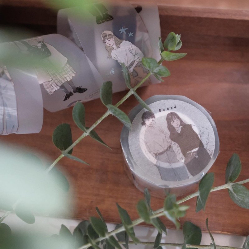 #ootd 女孩PET胶带 35mm x 10M - 纸胶带 - 塑料 