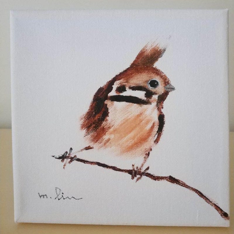 暮然回首  雀然心动   原创油画 独一无二 立即拥有 - 摆饰 - 棉．麻 