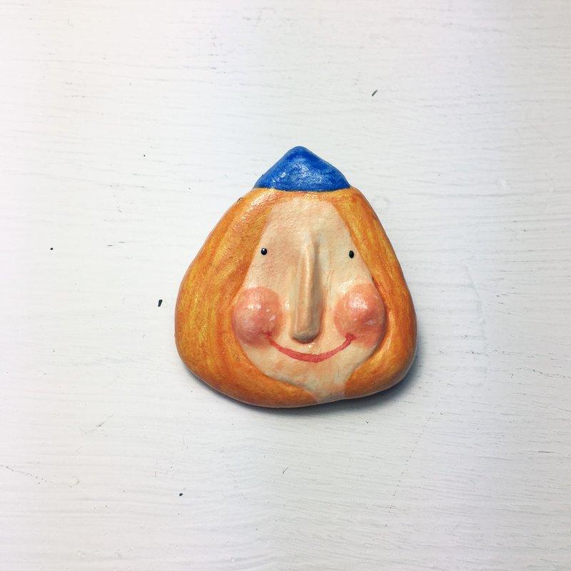 土制别针/胸章/徽章/ NO.41 - 徽章/别针 - 粘土 蓝色