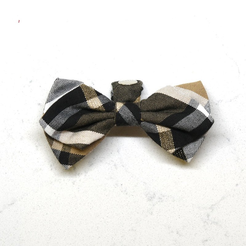 狗狗贵族黑宠物领结-不含项圈、牵绳【ZAZAZOO】 - 项圈/牵绳 - 棉．麻 黑色