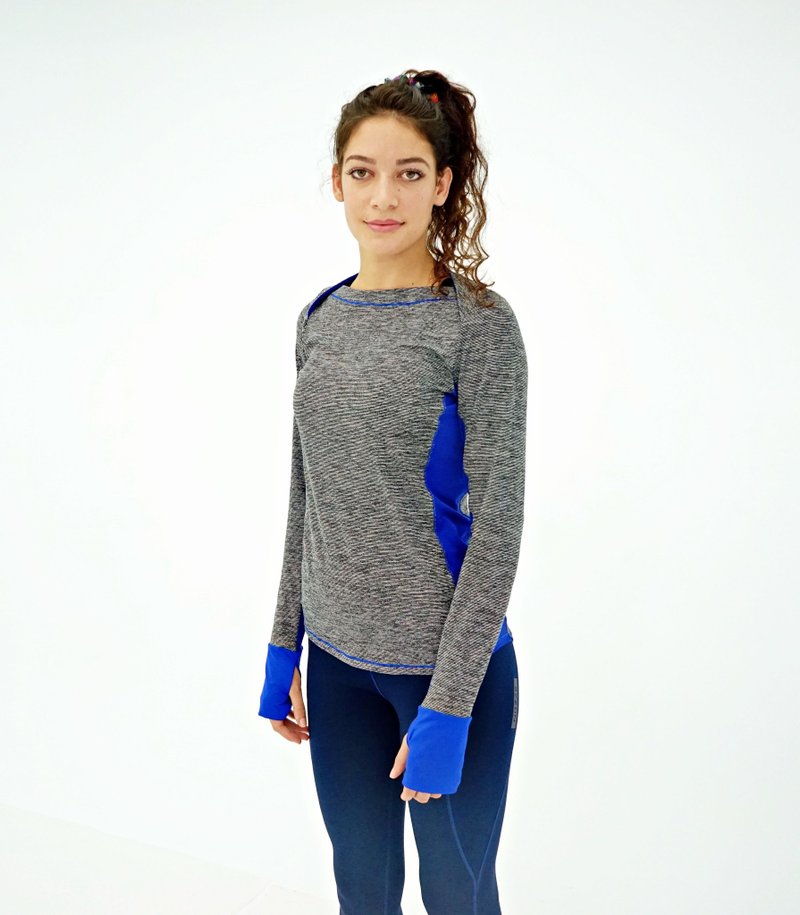 EGRET 赫本领长袖上衣 - 女装运动衣 - 聚酯纤维 