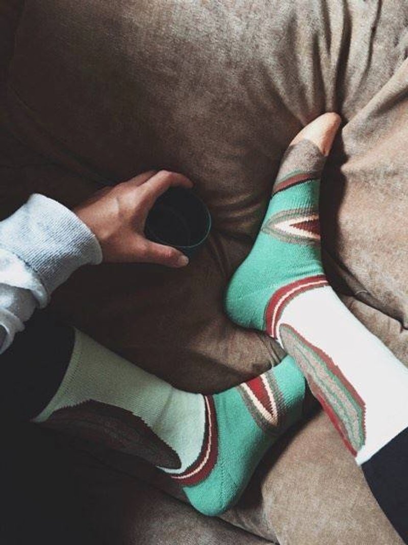 GillianSun Socks Collection 【HOT 热销款】1635GN - 袜子 - 棉．麻 绿色