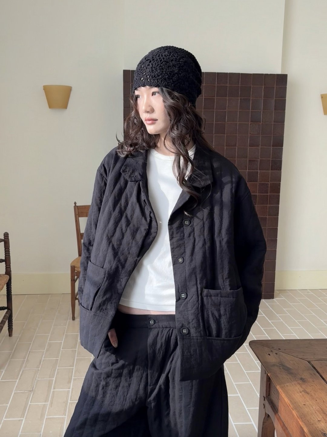 隙柔 / 短款绗秀棉衣外套 /  精纺棉 - 女装休闲/机能外套 - 其他材质 多色