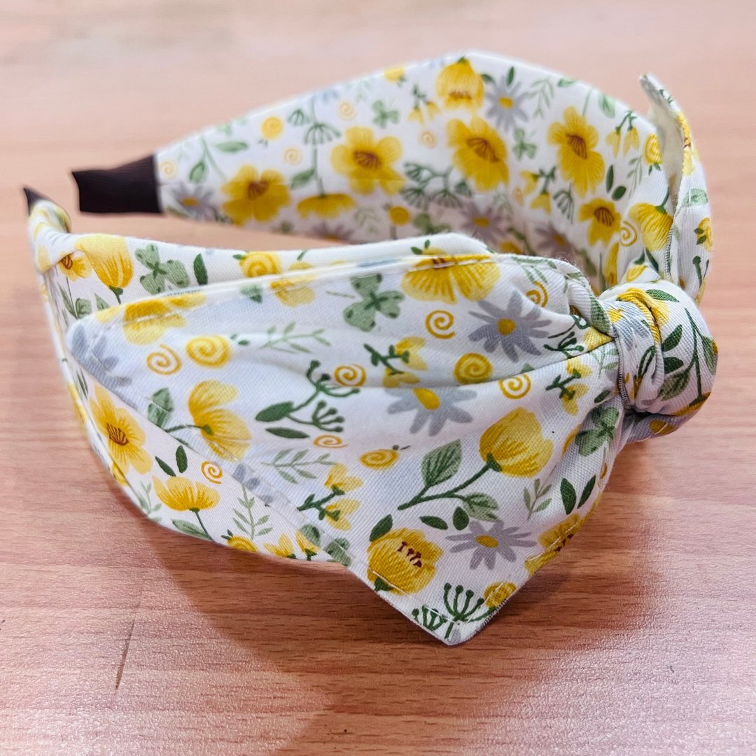 MOYA 宽版手工发箍 小雏菊 - 发饰 - 棉 蓝色