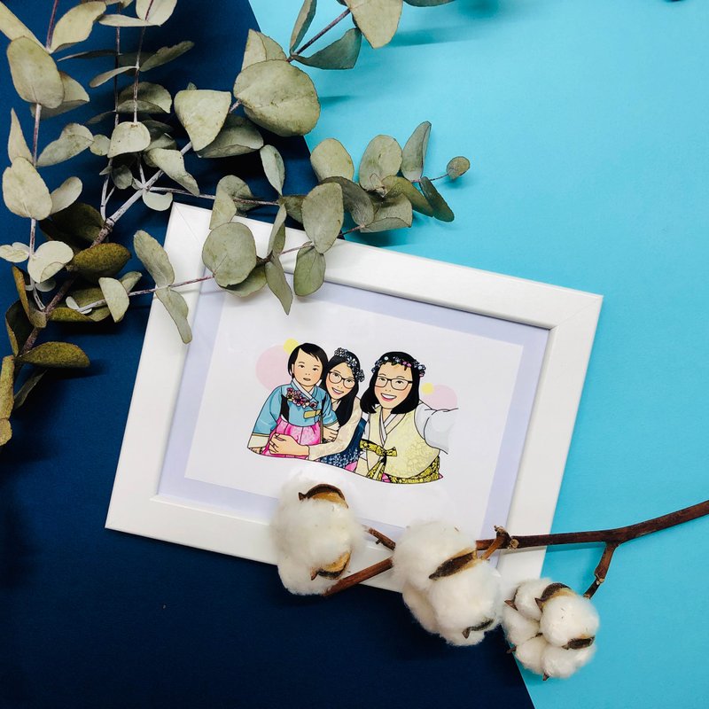 定制化 明信片 ∣人像 情侣 家人 宠物 朋友 毕业  纪念 - 订制画像 - 纸 多色