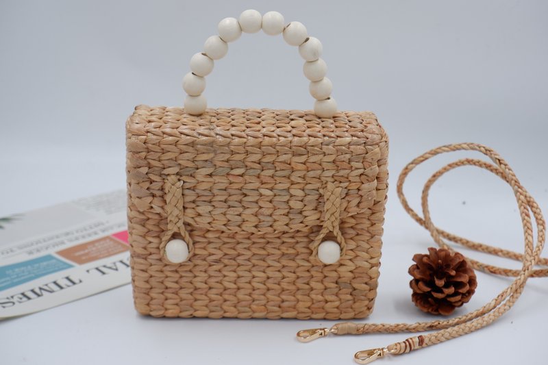 串珠抽绳包  编织袋   水葫芦编织袋 - 手提包/手提袋 - 植物．花 