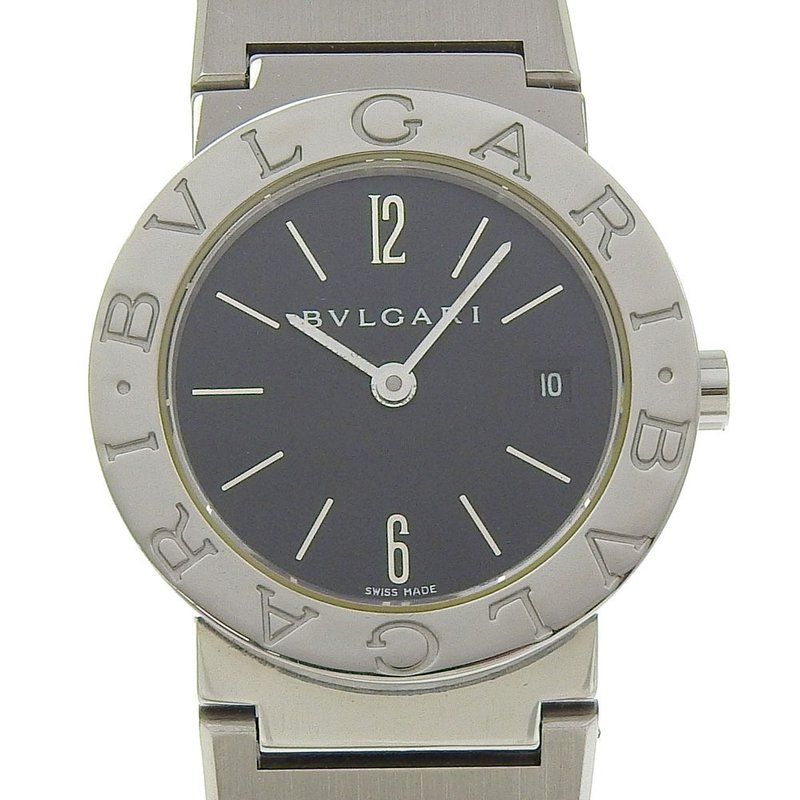 [日本直送] BVLGARI BVLGARI BVLGARI 腕表 BB26SS 不锈钢石英模拟显示黑色表盘女款 [二手] - 女表 - 不锈钢 银色