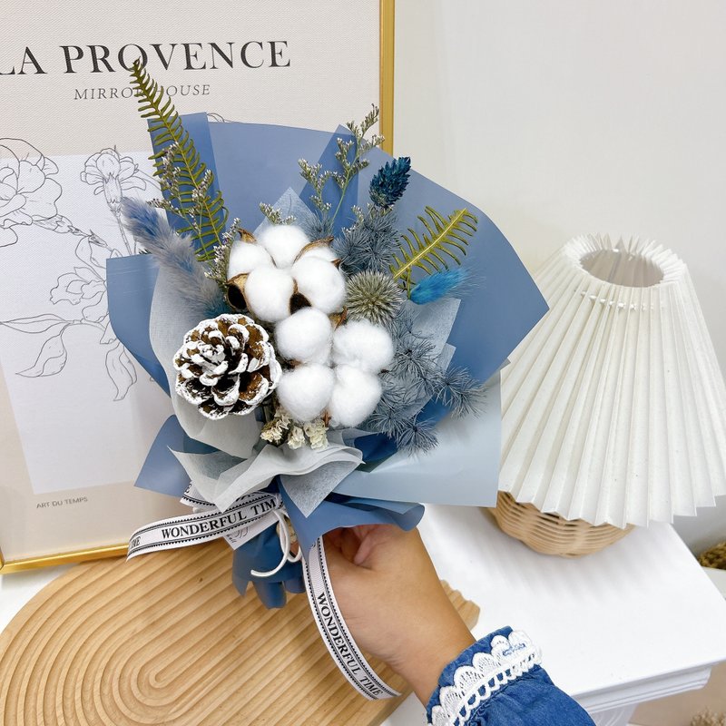 沈睡森林 棉花花束 永生花 告白 毕业 情人节 生日 干燥花 - 干燥花/捧花 - 植物．花 多色