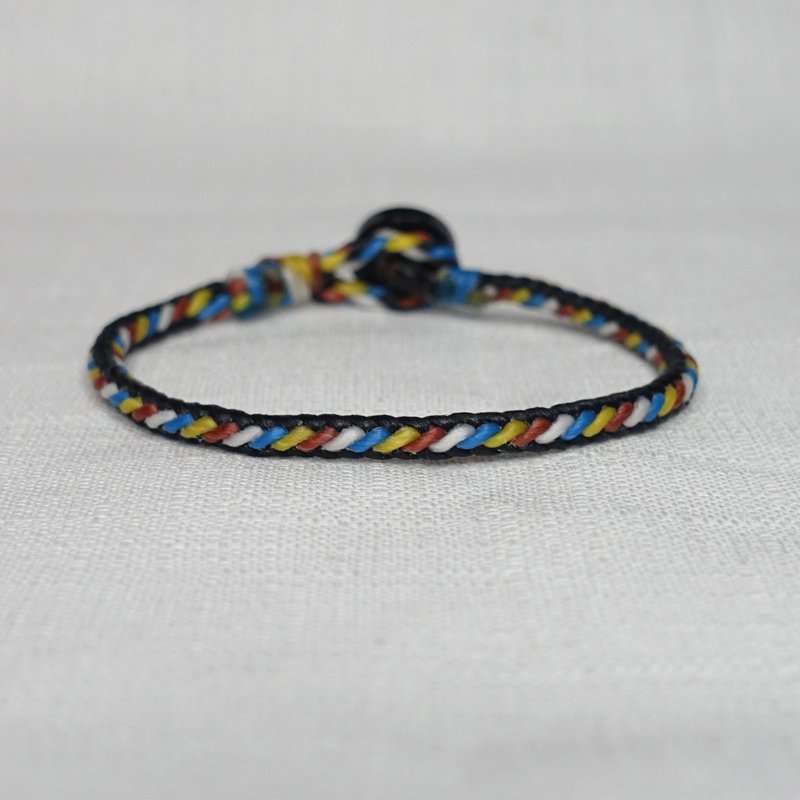 你的靴子里有蛇│斜线款 手环 脚环│防水 蜡线 冲浪绳 幸运绳 - 手链/手环 - 防水材质 蓝色