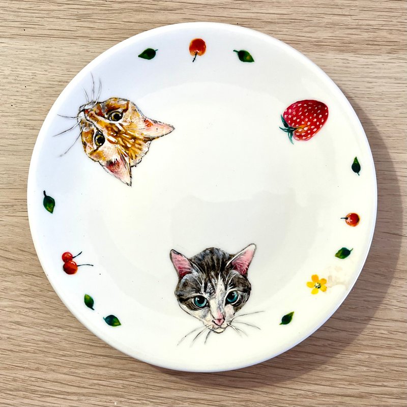 想念念_定制化: 猫咪水果盘 - 订制抱枕/饰品 - 瓷 