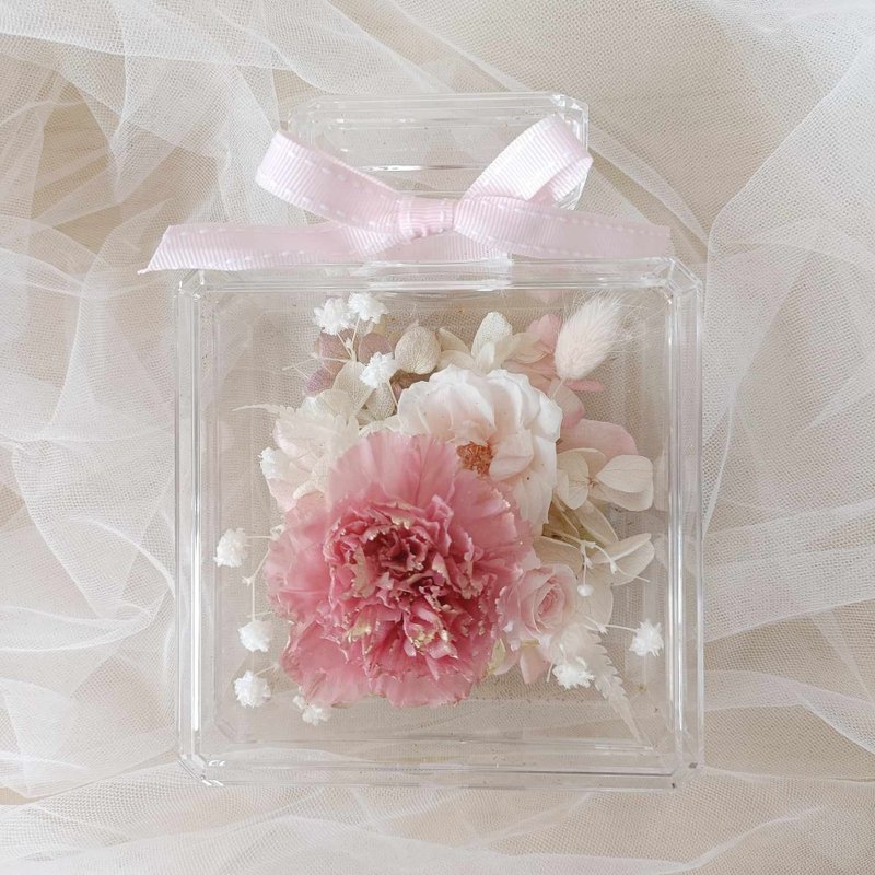 毕业花束礼物镶金永生花康乃馨香水瓶 求婚婚礼捧花生日礼物七夕 - 干燥花/捧花 - 植物．花 多色