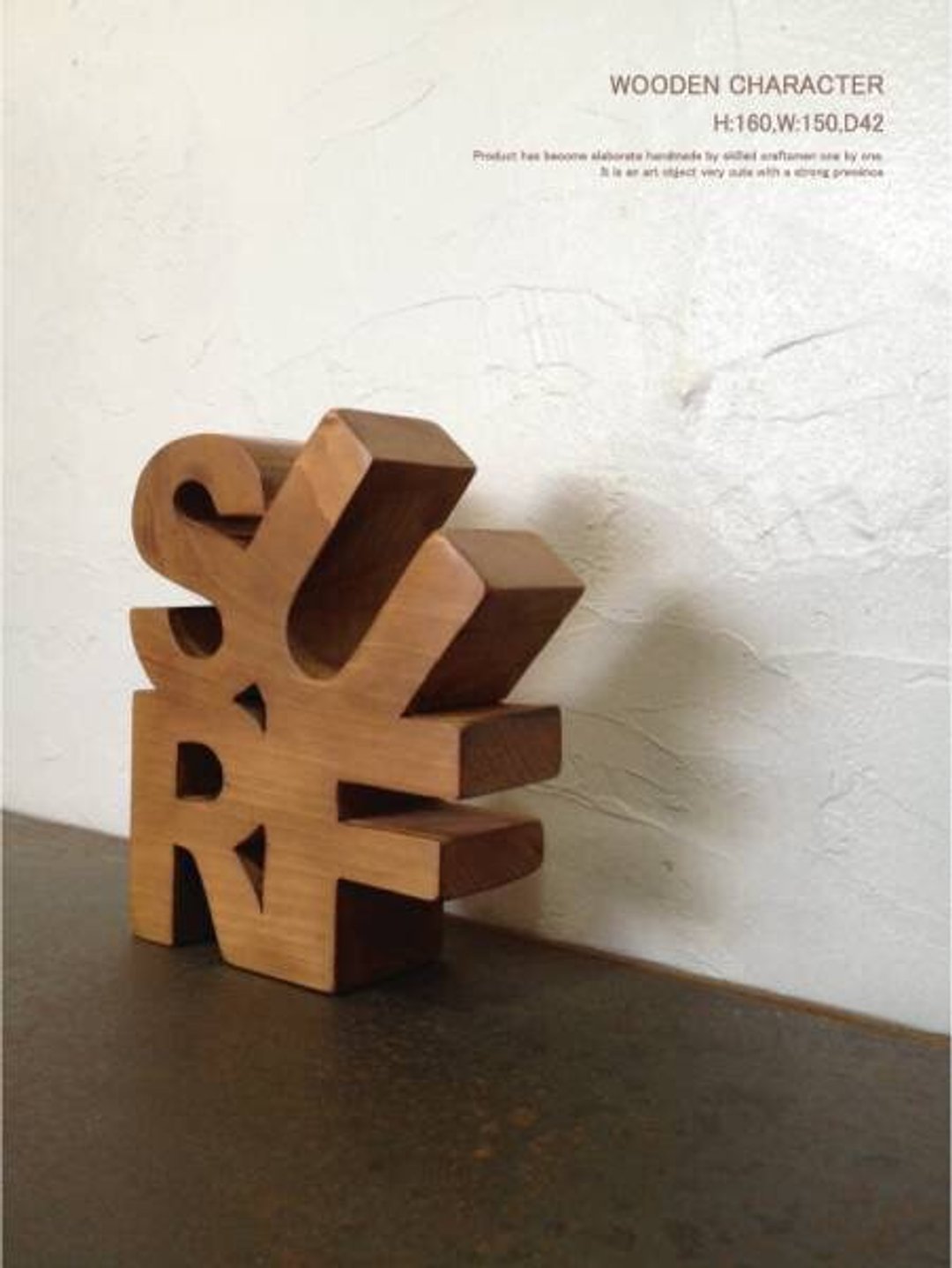Limited quantity wooden wood object SURF surfing surf object signboard wood sign letter channel letter sign letter - 摆饰 - 木头 