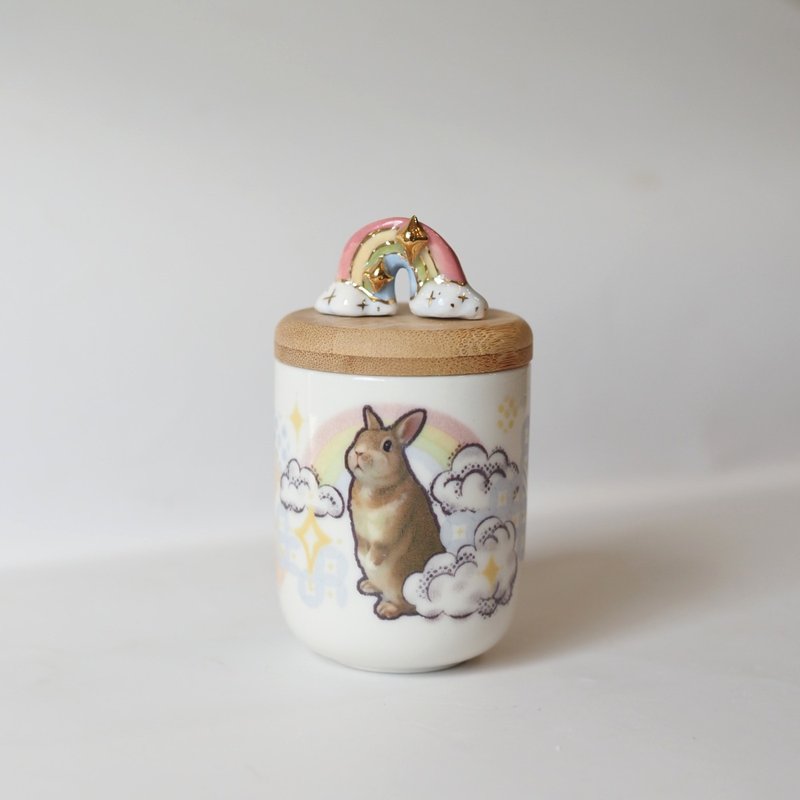 定制圆罐 XS码 狗 猫 兔 鼠 宠物 瓶子 樽 家居装饰 纪念 骨灰瓮 - 其他 - 瓷 多色
