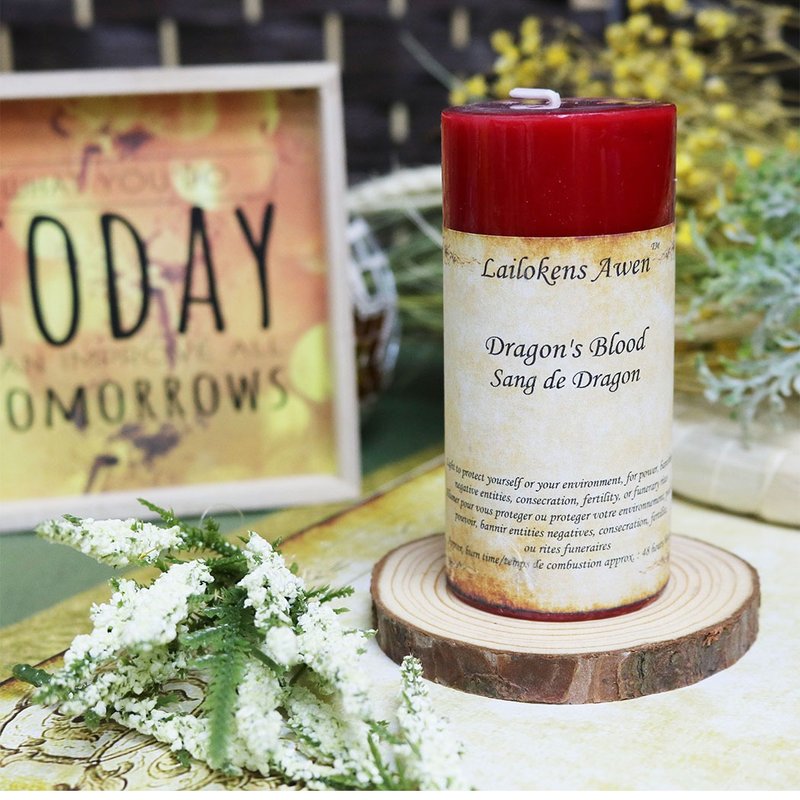Lailokens Awen 能量许愿香薰蜡烛 - 龙之血 - 蜡烛/烛台 - 蜡 红色