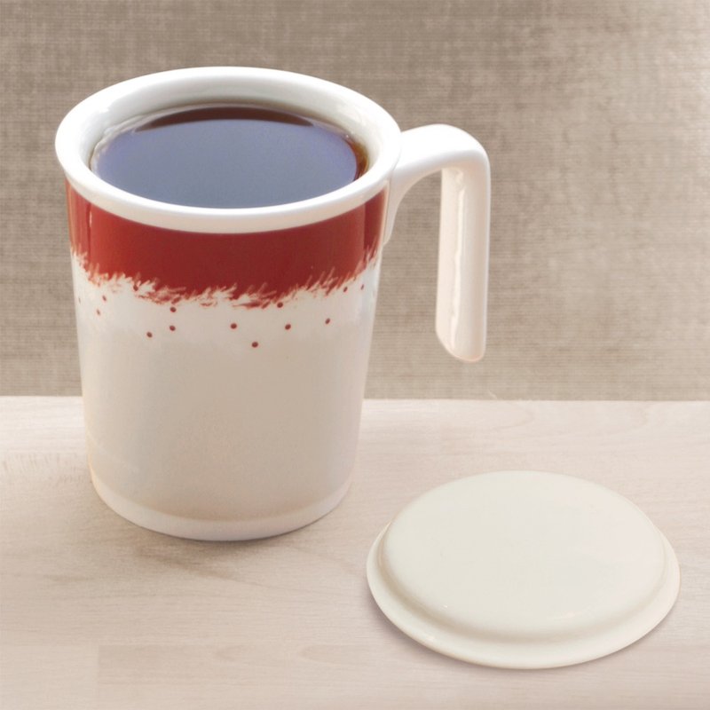 圣诞银树亲亲马克杯+白瓷杯盖 -P+L限定杯组(台湾制可微波烤箱) - 咖啡杯/马克杯 - 瓷 银色