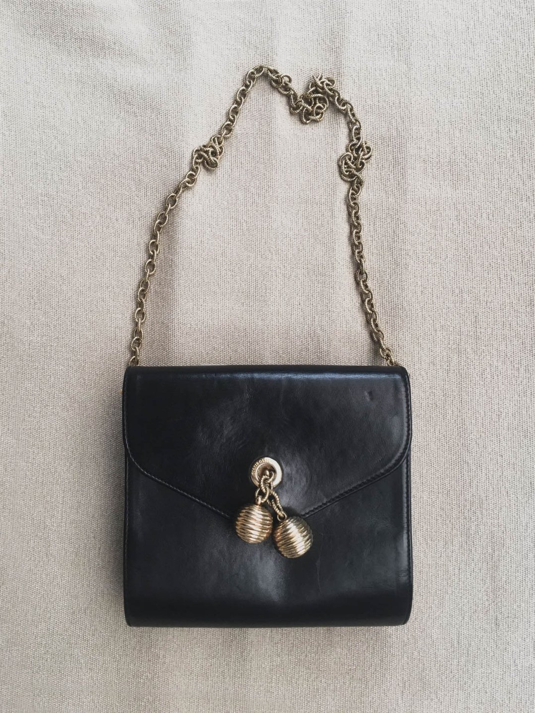 SISSIROSSI by redwall Vintage 肩背小方包 Made In Italy - 侧背包/斜挎包 - 真皮 黑色