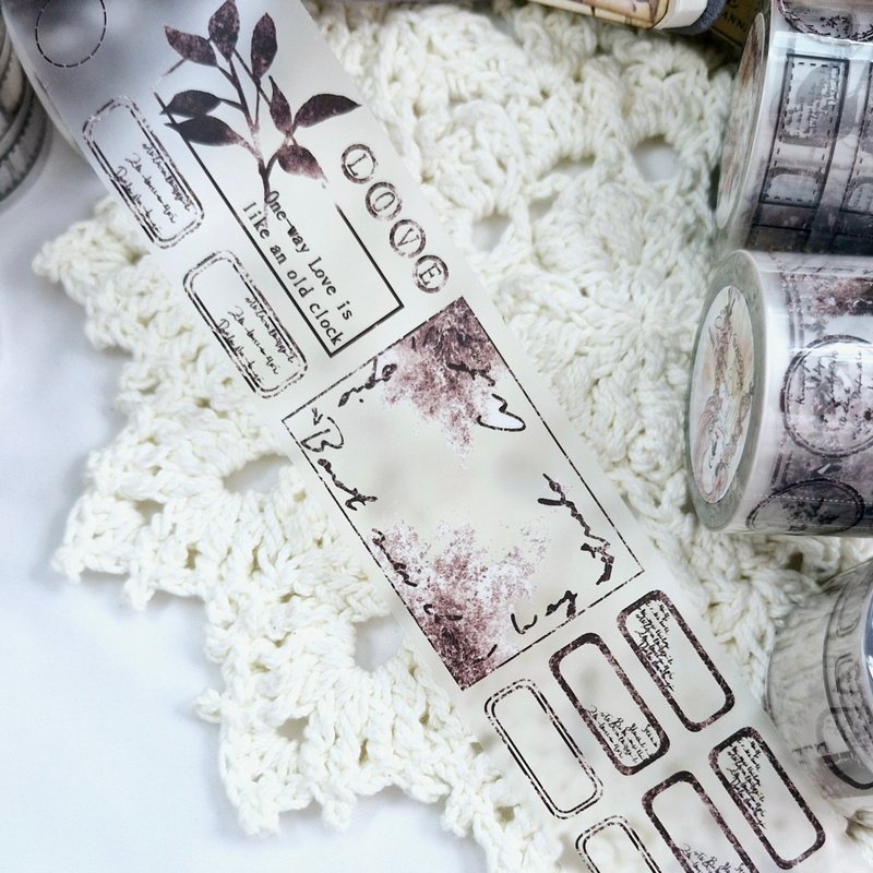 棕色标签 / 5cm 雾面 PET 胶带 - 纸胶带 - 塑料 白色