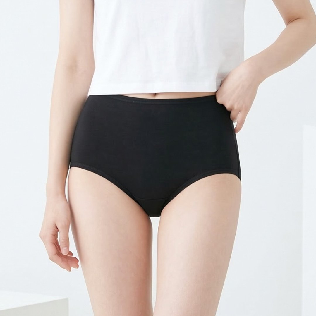 【台湾制】纯棉长效抗菌中腰 M-2XL 内裤 黑 2237-63 可兰霓 Clany - 女士内衣裤 - 棉 黑色