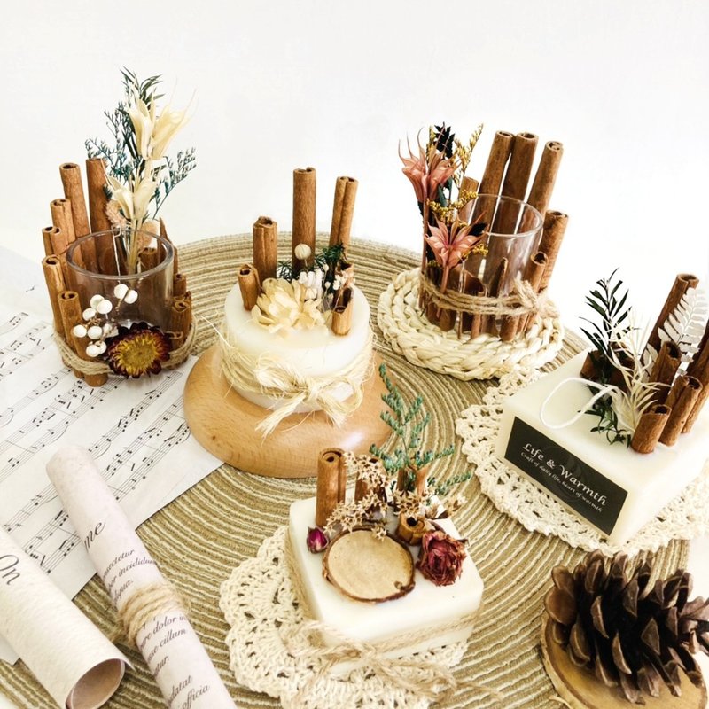 肉桂蜡烛 - 蜡烛/烛台 - 蜡 咖啡色