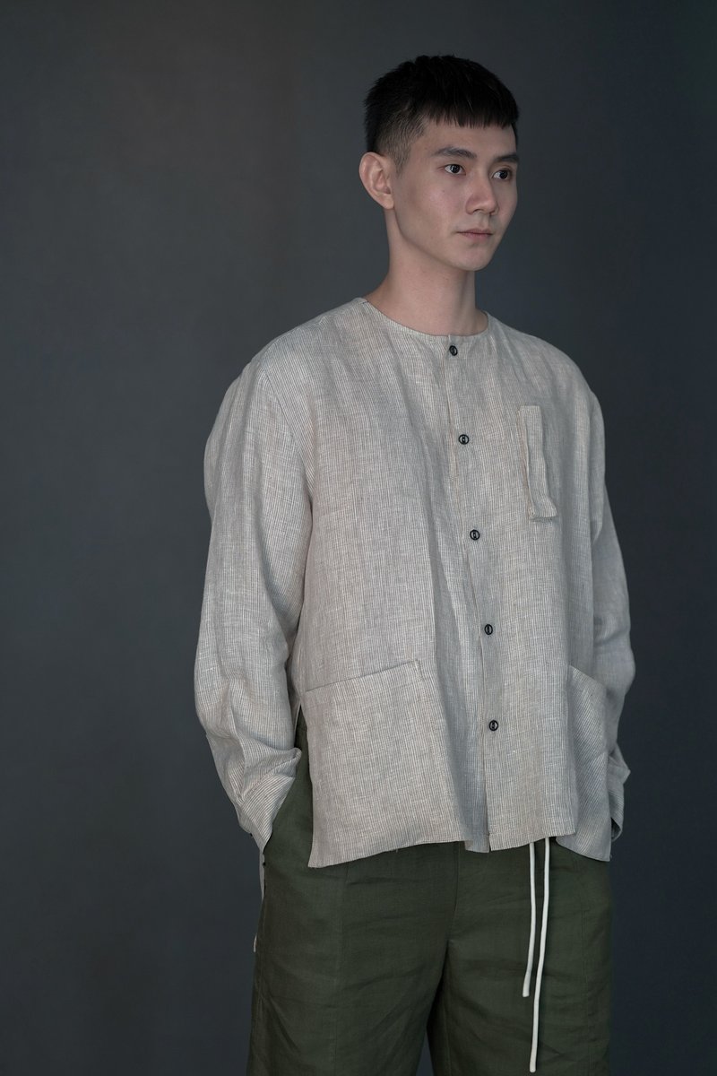 Traveller's Overshirt - 男装衬衫 - 亚麻 